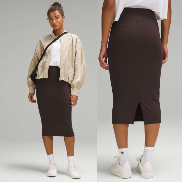 Lululemon Nulu Slim-Fit High-Rise Skirt Espresso Size 2 - Picture 1 of 9